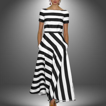 Women's Striped Casual Maxi Dress