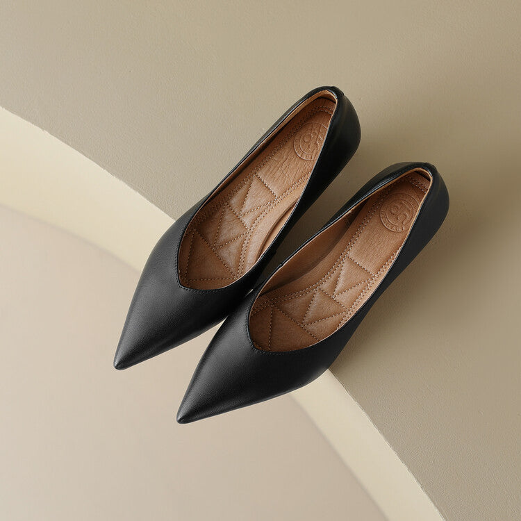 Women's Kitten Heel Pointed Toe Pumps