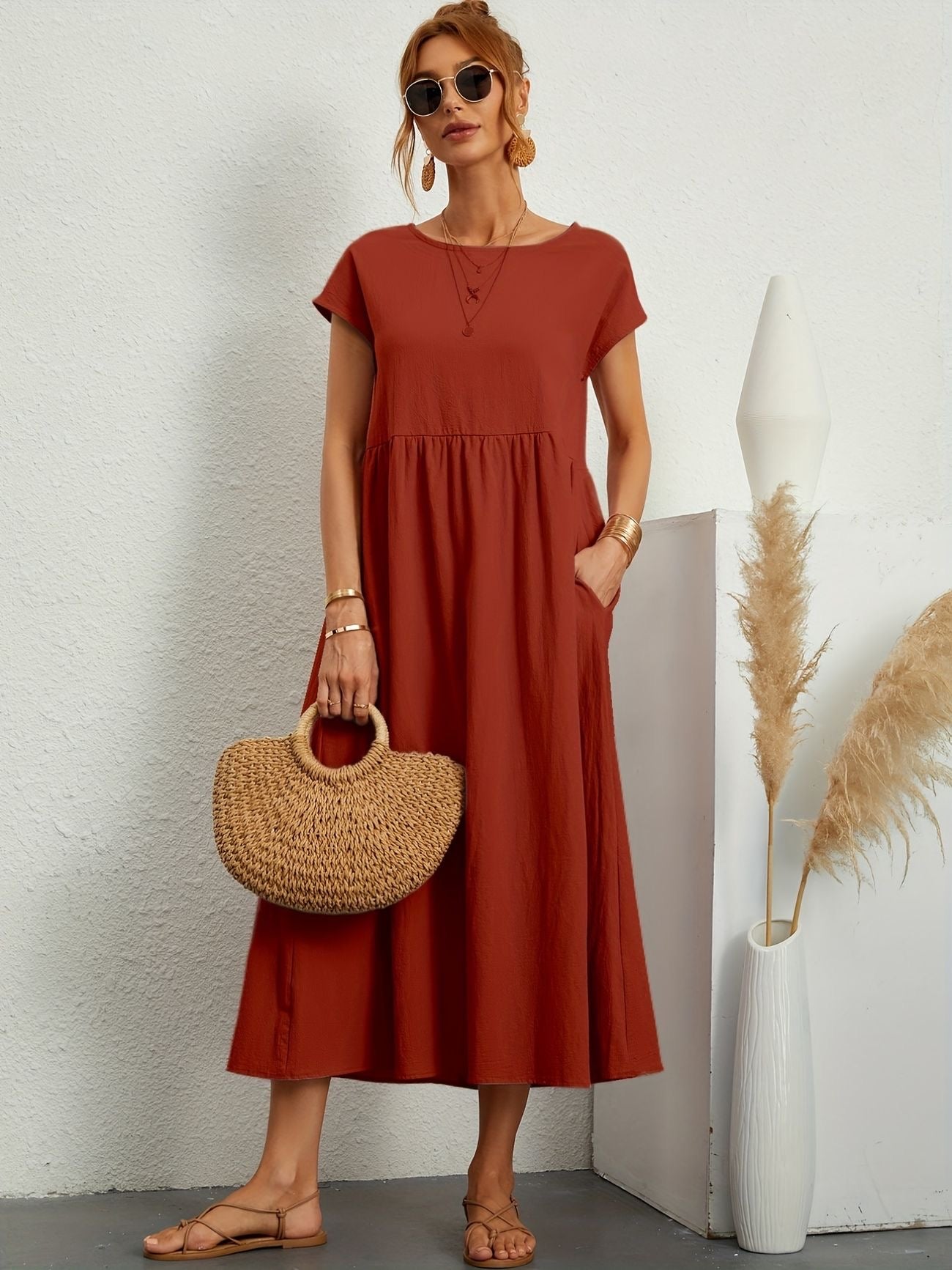 Women's Lightweight Summer Midi Dress