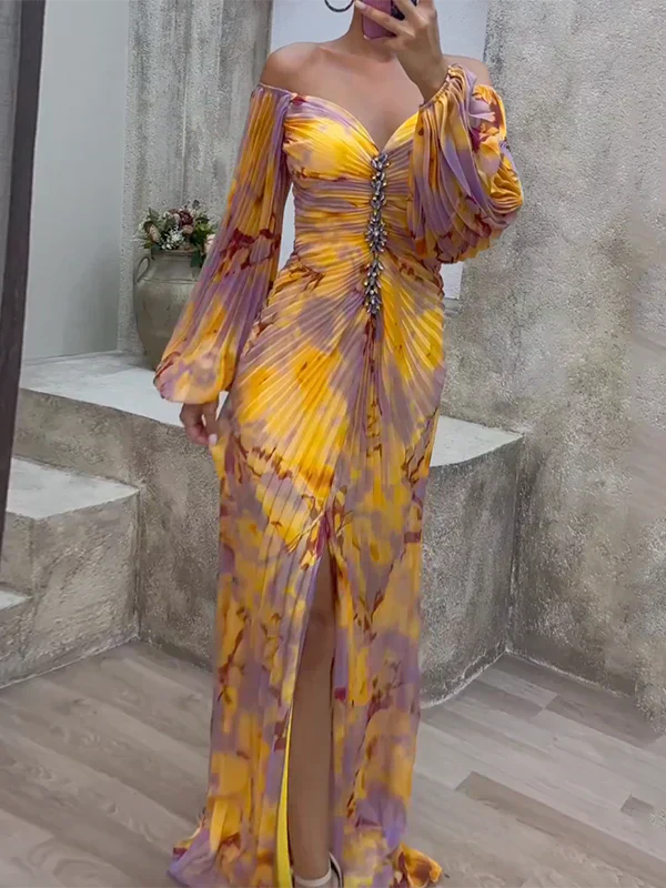 Women's Lace V-Neck Wedding Guest Midi Dress