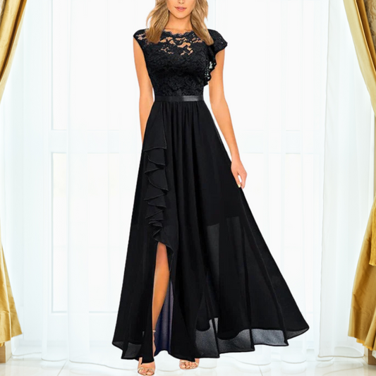 Women's Lace Chiffon Evening Maxi Dress