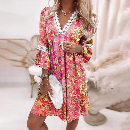 Women's Boho Mini Dress