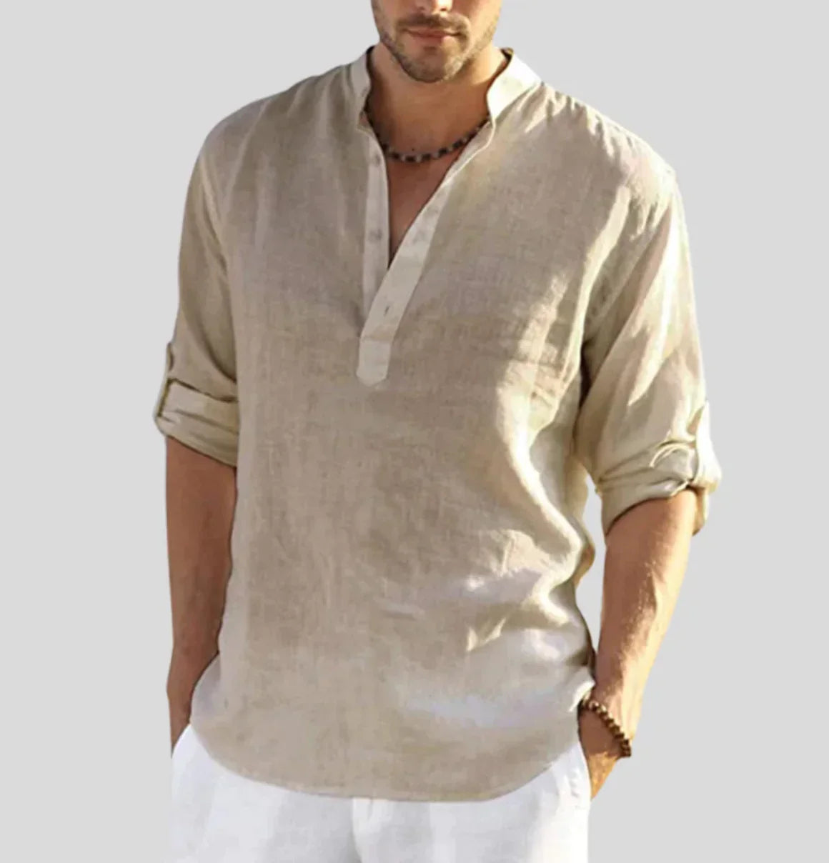 Arnaud Men's Linen Henly Shirt