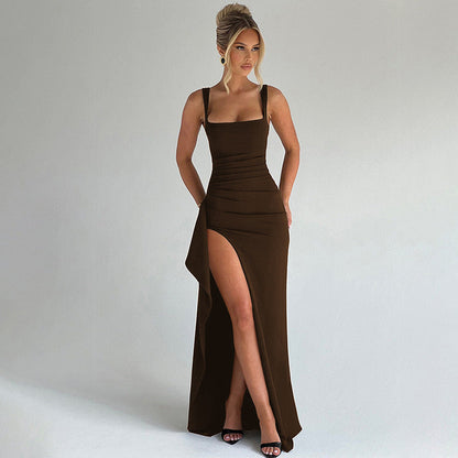 Women's Satin Slip Evening Maxi Dress