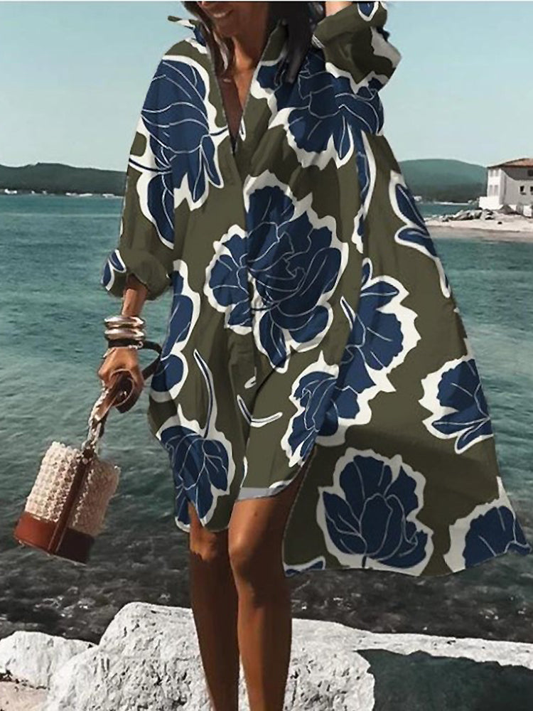Women's Shirt Midi Dress