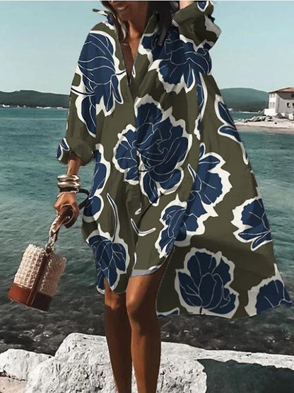 Women's Shirt Midi Dress