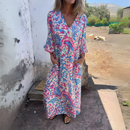 Women's Flowy Spring Casual Midi Dress
