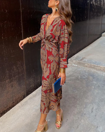 Women's Long Sleeve Formal Evening Maxi Dress