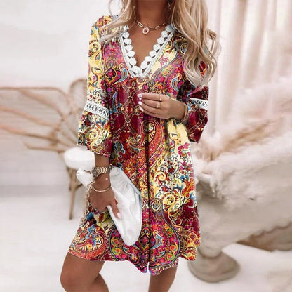 Women's Boho Mini Dress