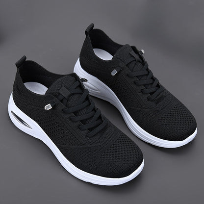 Women's Mesh Lace-Up Air Cushion Walking Sneakers
