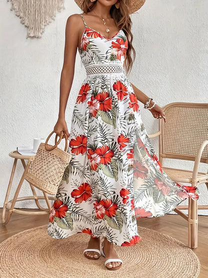 Women's Floral Wedding Guest Midi Dress