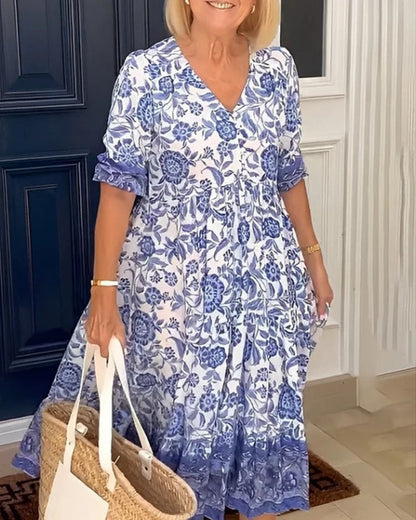 Women's Floral Garden Celebration Midi Dress