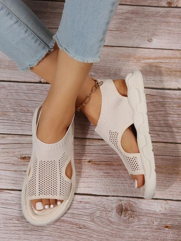 Women's Open Toe Slip-On Platform Sandals