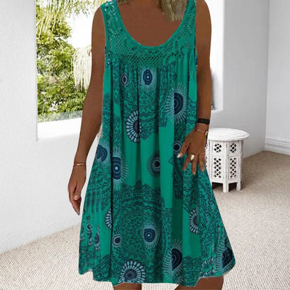 Women's Sleeveless Summer Midi Dress