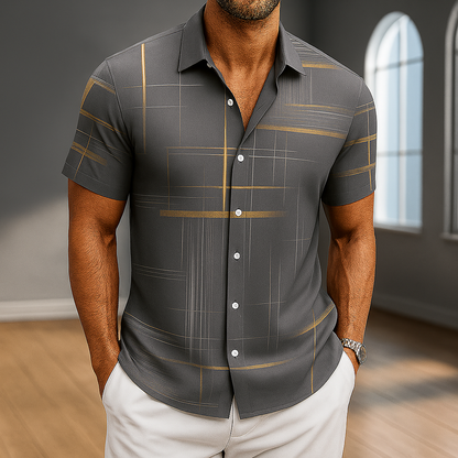 Montari Silk Button-Up Shirt
