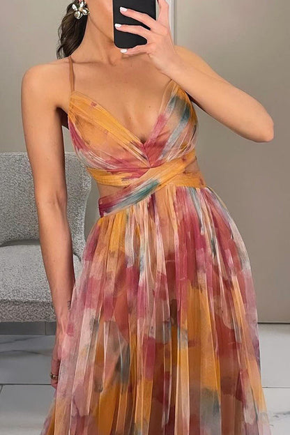 Women's Floral Print Summer Maxi Dress