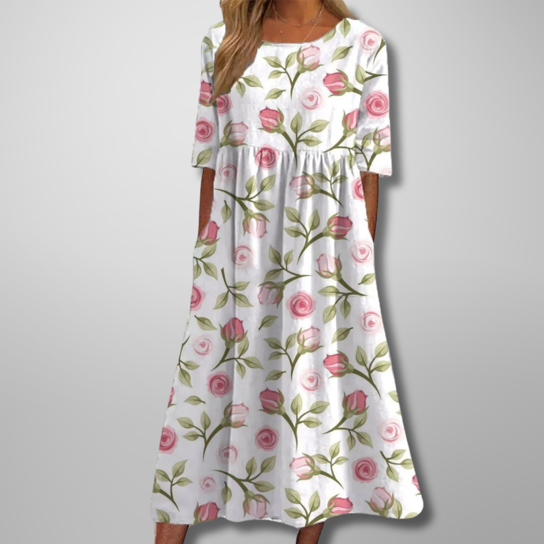 Women's Floral Print Midi Dress