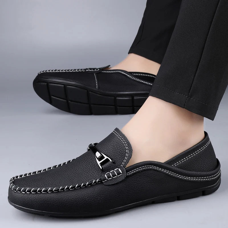 Torsino Leather Slip-On Loafers