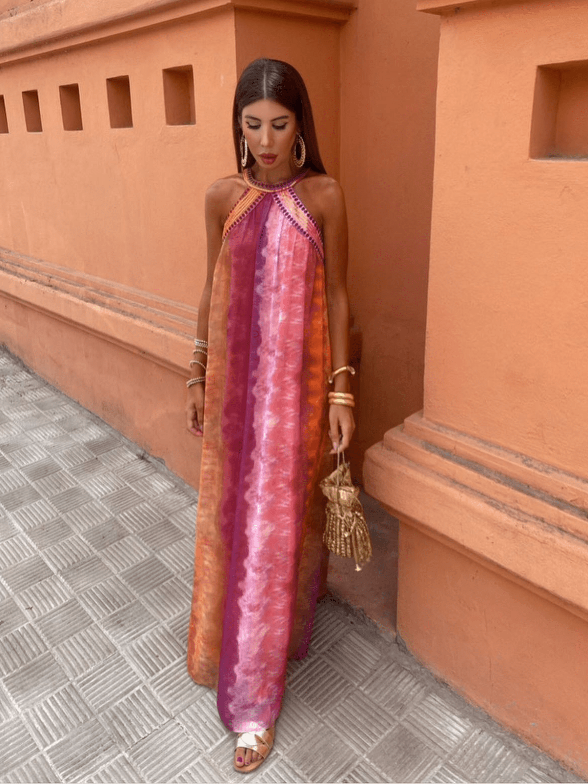 Women's Ombre Summer Midi Dress