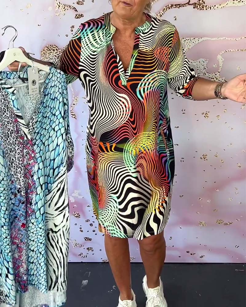 Women's V-Neck Casual Everyday Midi Dress