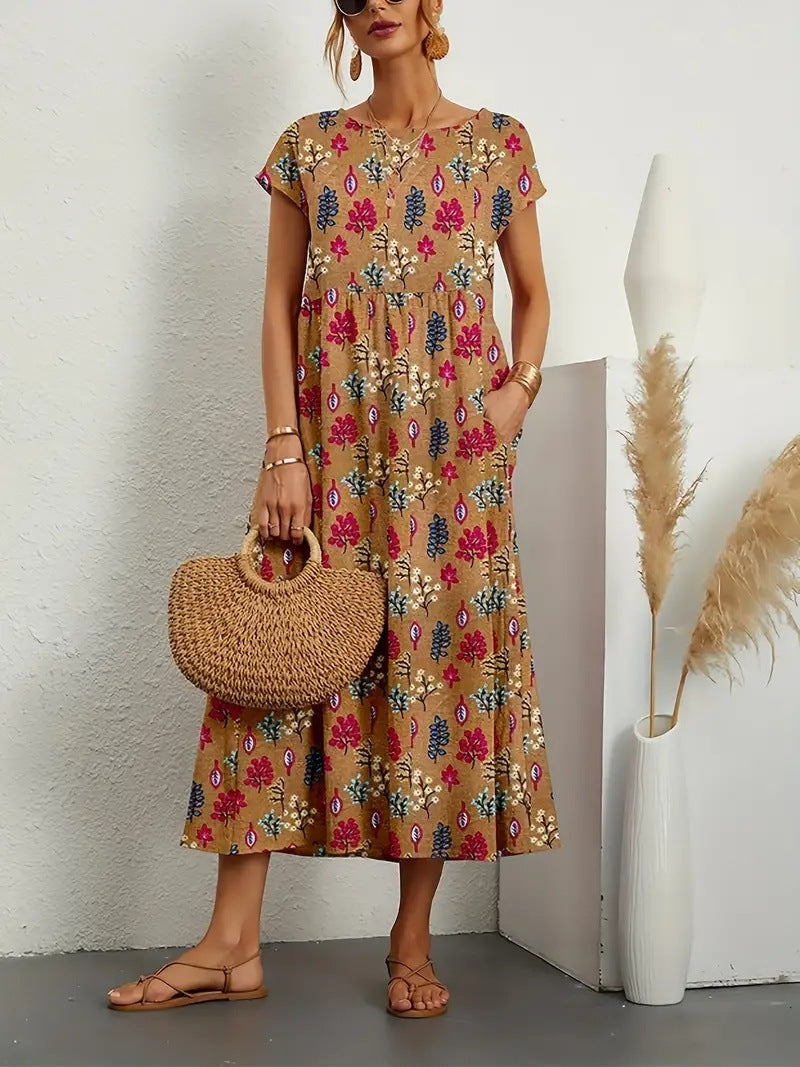 Women's Floral Summer Midi Dress