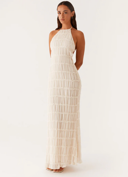 Women's Halter Evening Maxi Dress