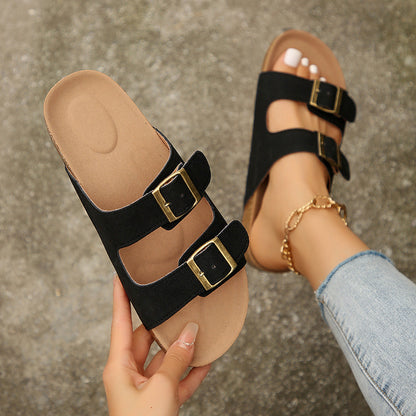 Women's Strappy Toe Ring Flat Sandals