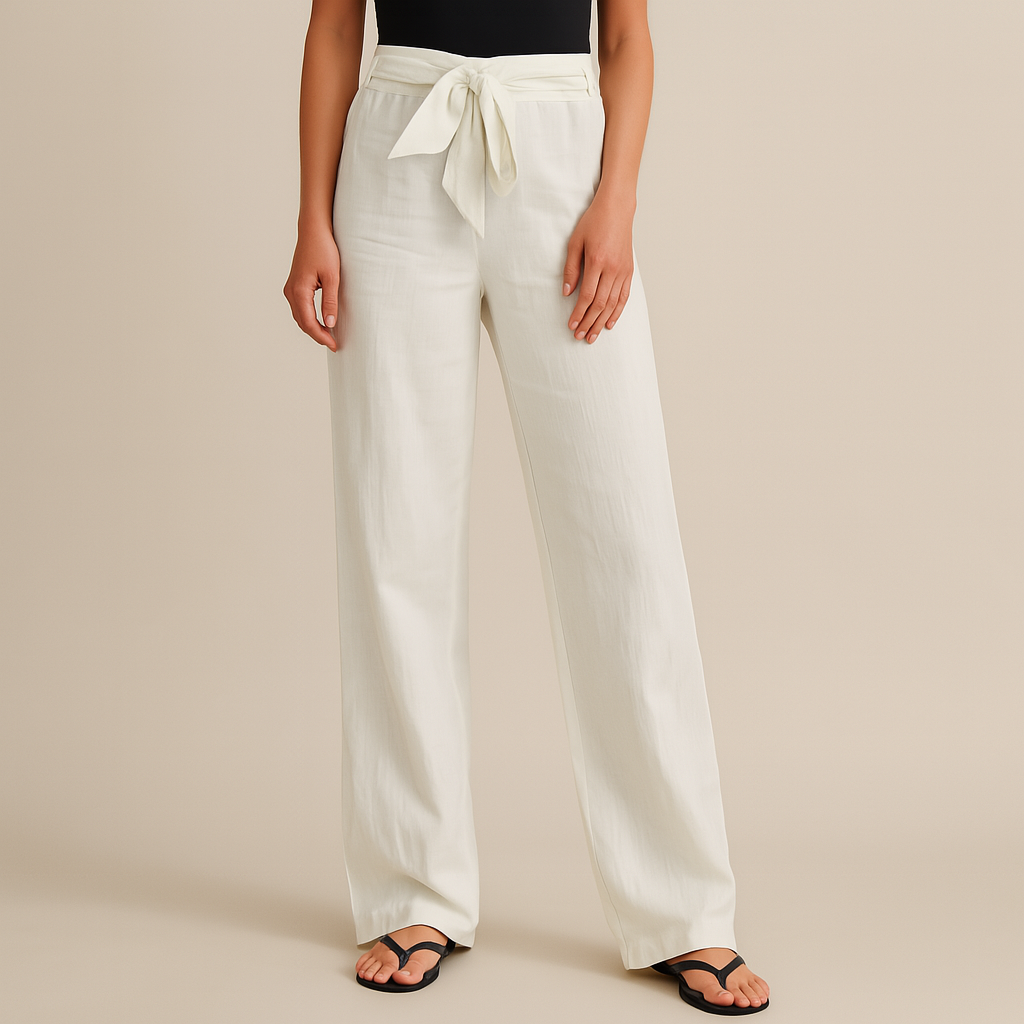 Celeste Linen Wide-Leg Pants