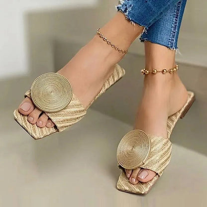 Women's Woven Strap Flat Sandals
