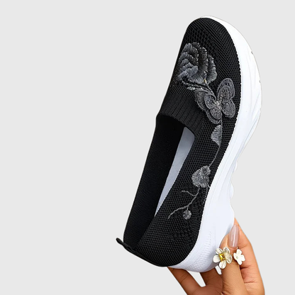 Women's Embroidered Slip-On Sneakers