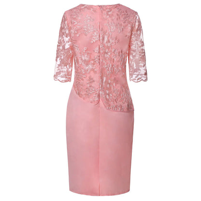 Women's Faux-Wrap Cocktail Midi Dress