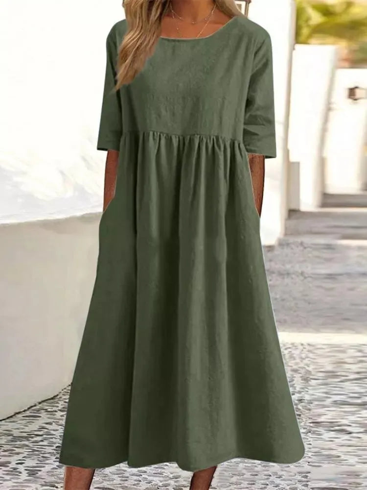 Women's Spring Casual Daywear Midi Dress