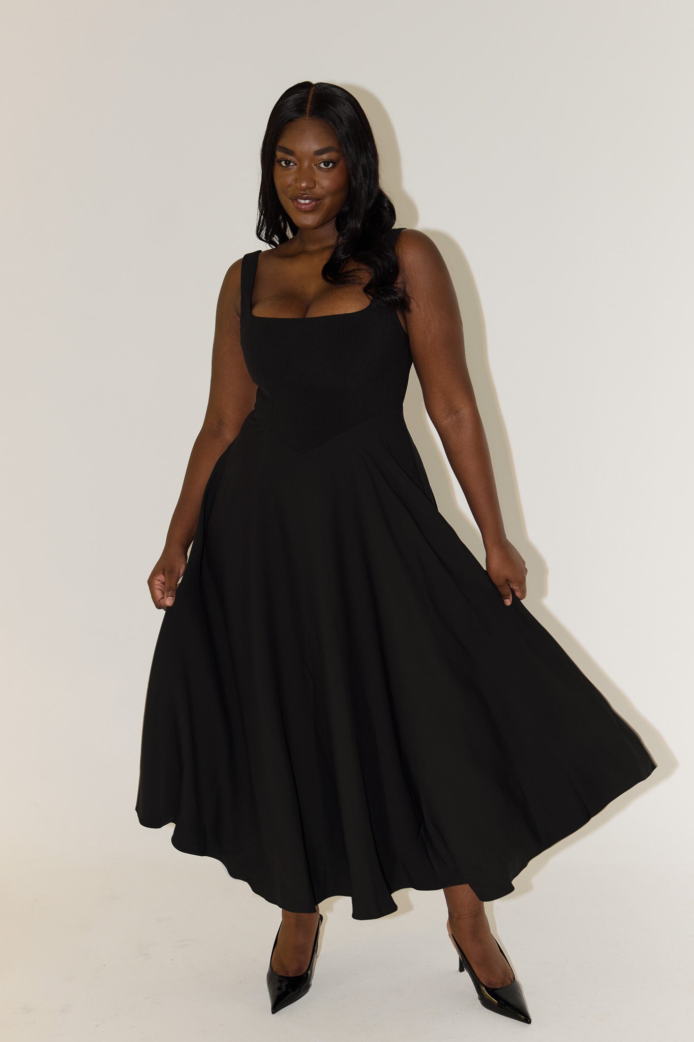 Women's Flowy Event Midi Dress