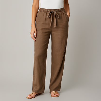 Celeste Linen Wide-Leg Pants