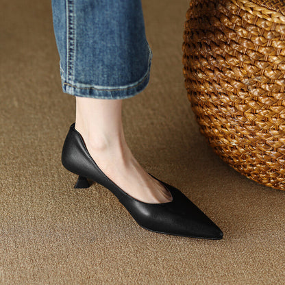 Women's Kitten Heel Pointed Toe Pumps