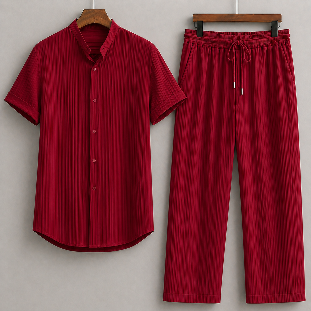 Navaro Linen Short-Sleeve Shirt and Drawstring Pants Set