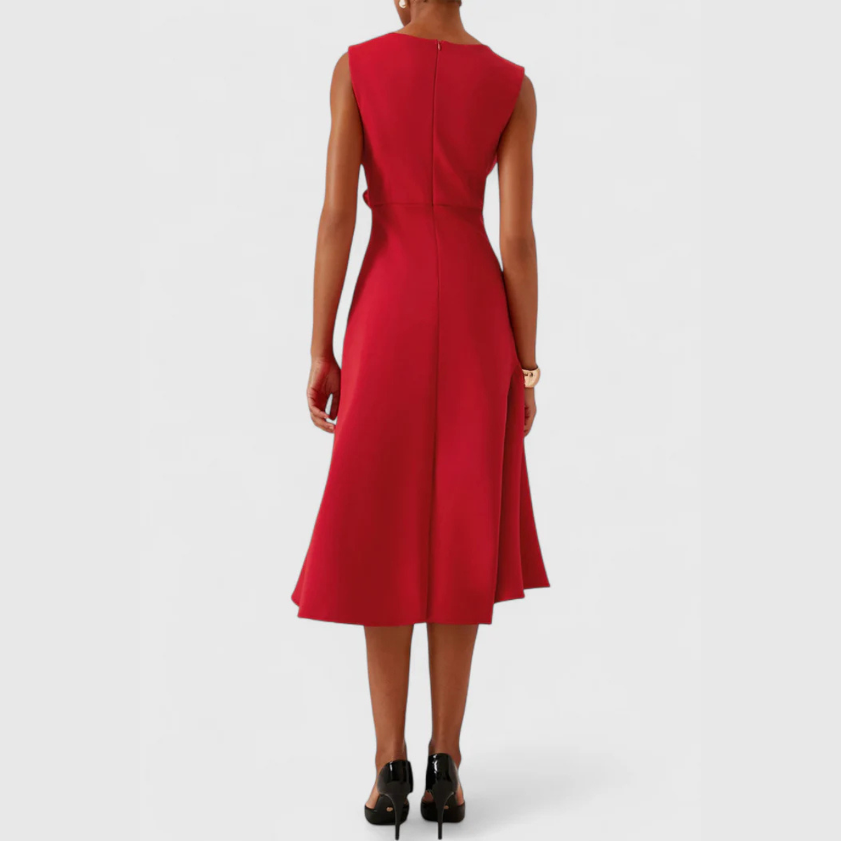 Women's Asymmetric Formal Midi Dress