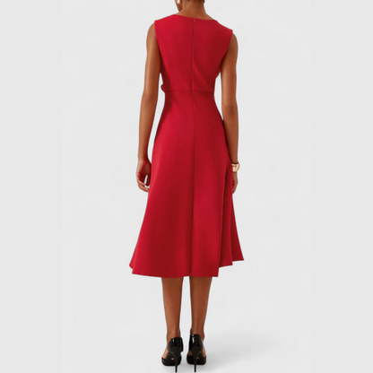 Women's Asymmetric Formal Midi Dress
