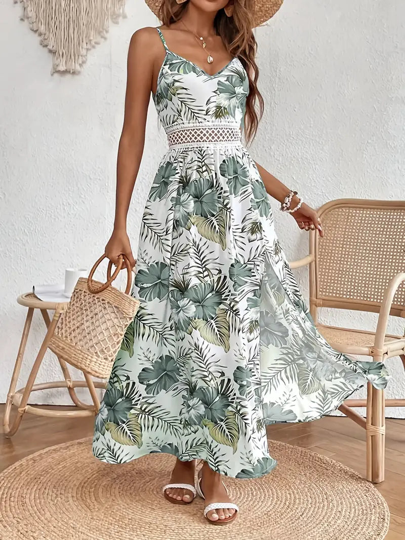 Women's Floral Wedding Guest Midi Dress