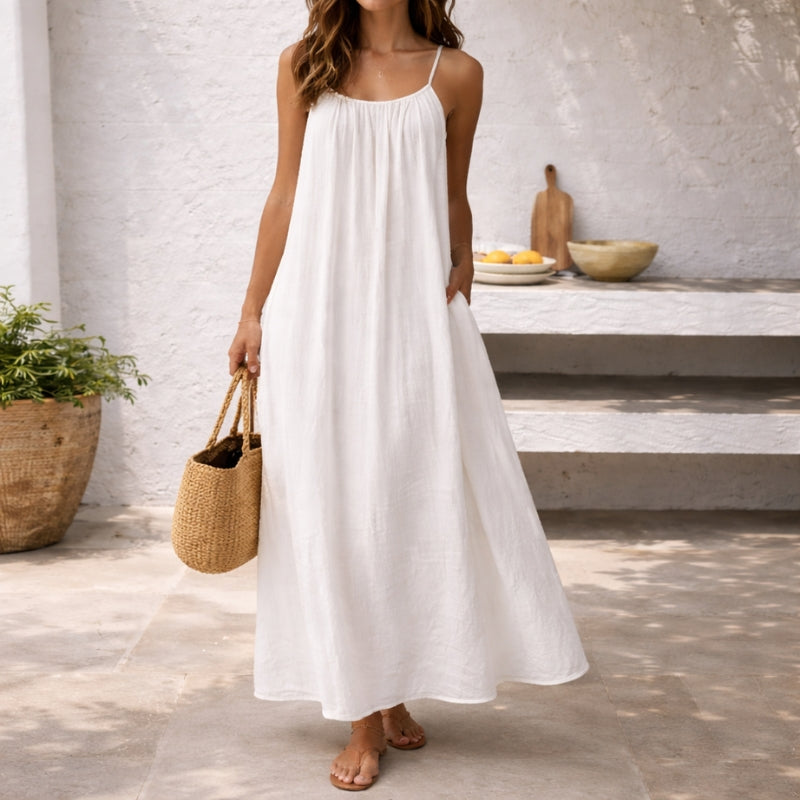 Women's Linen Summer Maxi Dress