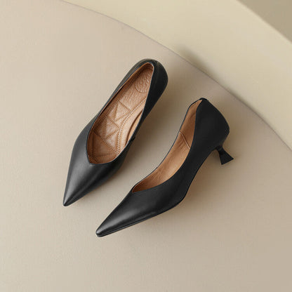 Women's Kitten Heel Pointed Toe Pumps