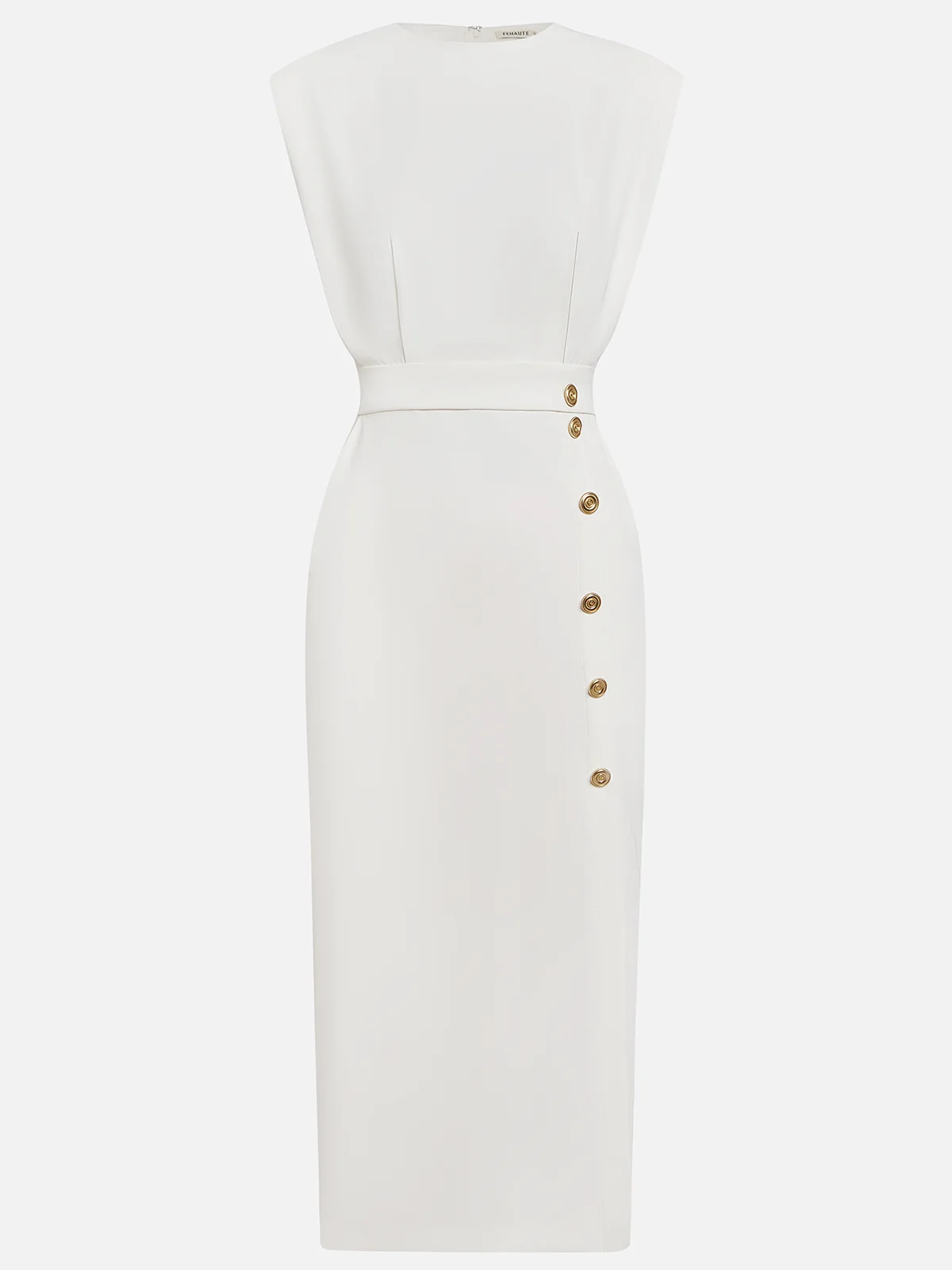 Women's Round Neck Daytime Midi Dress