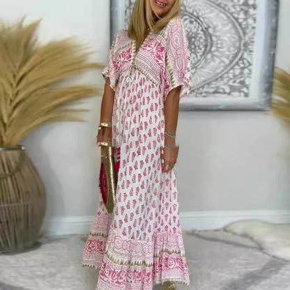 Women's Boho Vacation Maxi Dress