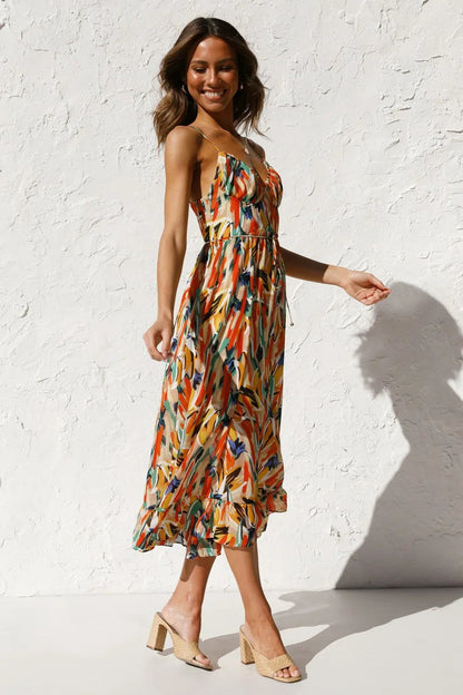 Women's Floral Special Event Midi Dress