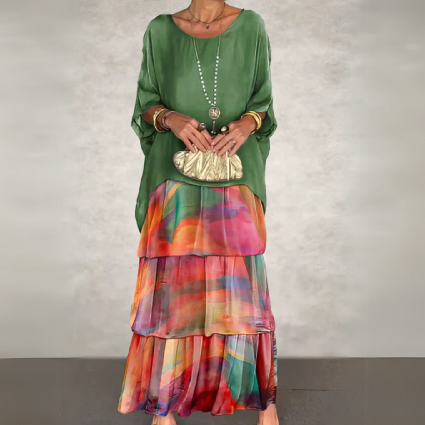 Women's Flowing Wedding Guest Maxi Dress