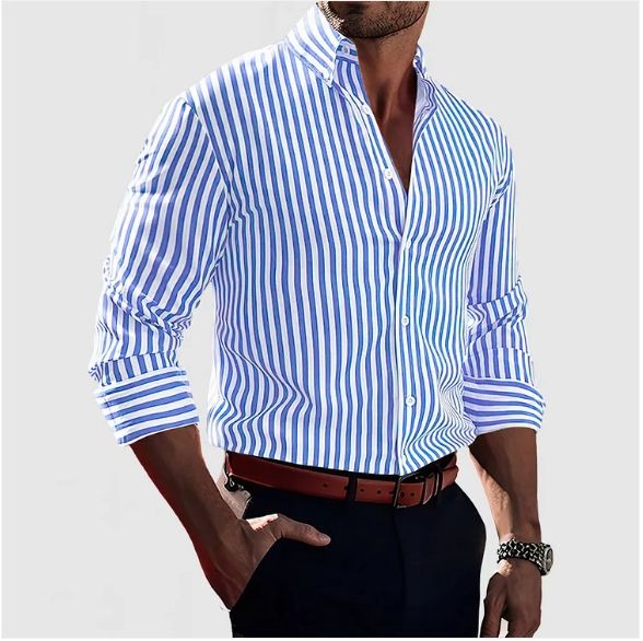 Callum Striped Button-Up Men's Shirt