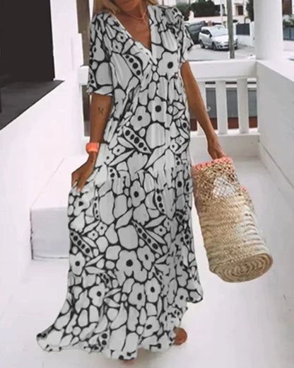 Women's Flowy A-Line Summer Maxi Dress