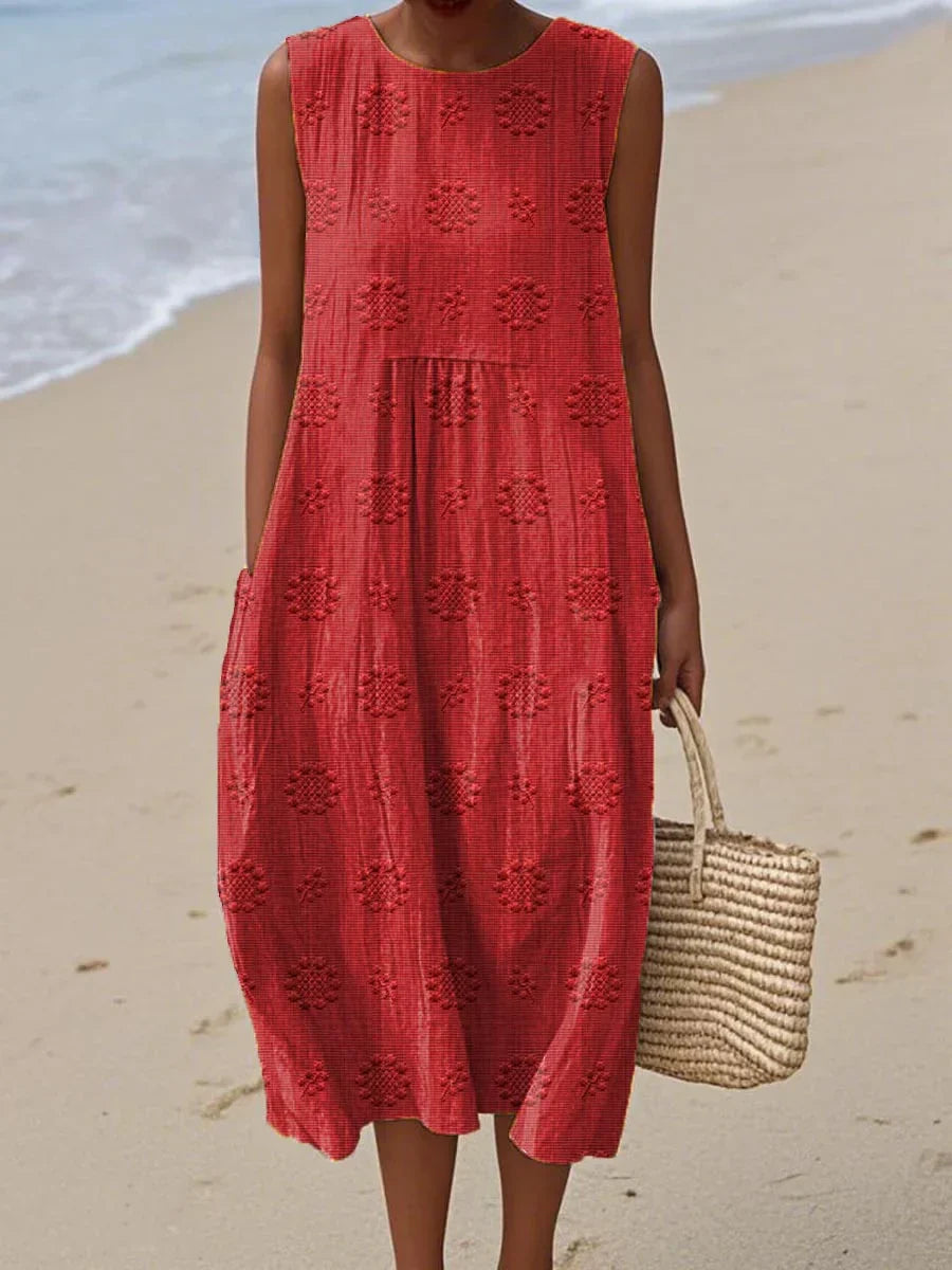 Women's Sleeveless Casual Summer Midi Dress