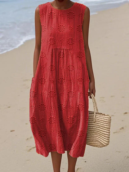 Women's Sleeveless Casual Summer Midi Dress