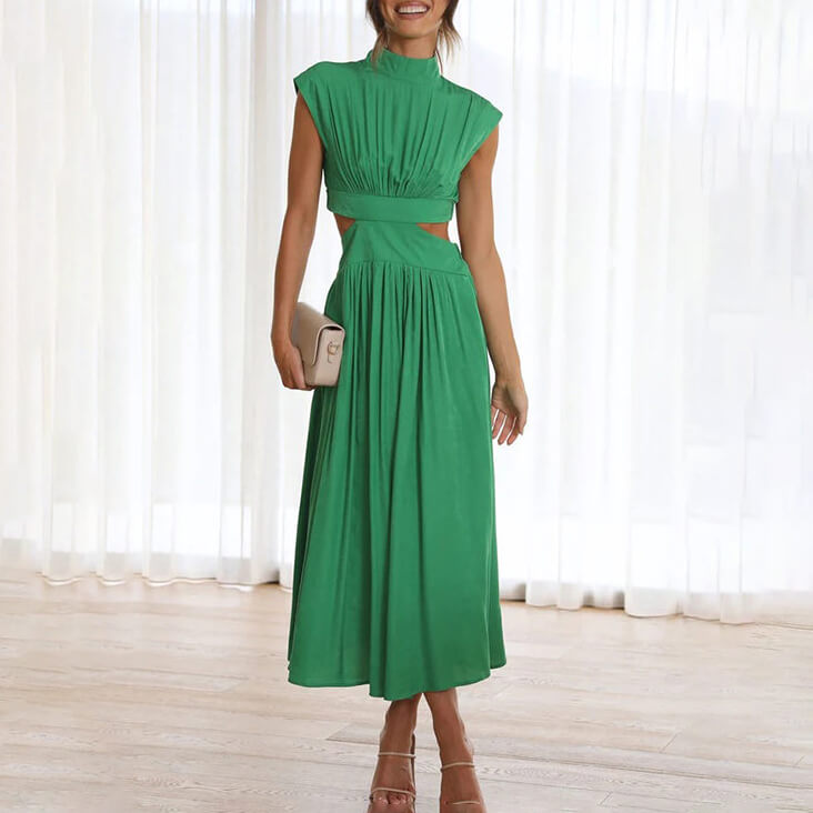 Women's Halter Neck Summer Midi Dress